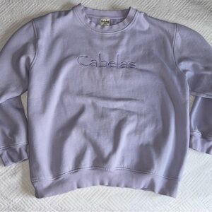 Vtg Cabelas Embroidered Spellout Sweatshirt